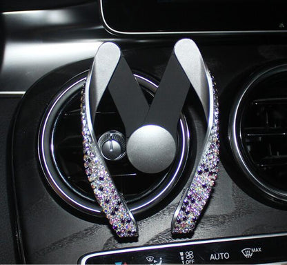 Glittering Crystal Car Phone Mount Holder