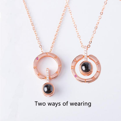 Romantic Multilingual Love Pendant Necklace