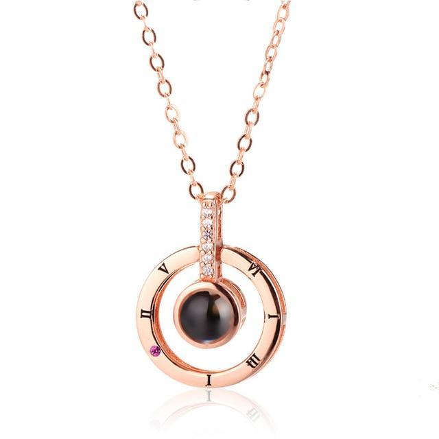 Romantic Multilingual Love Pendant Necklace