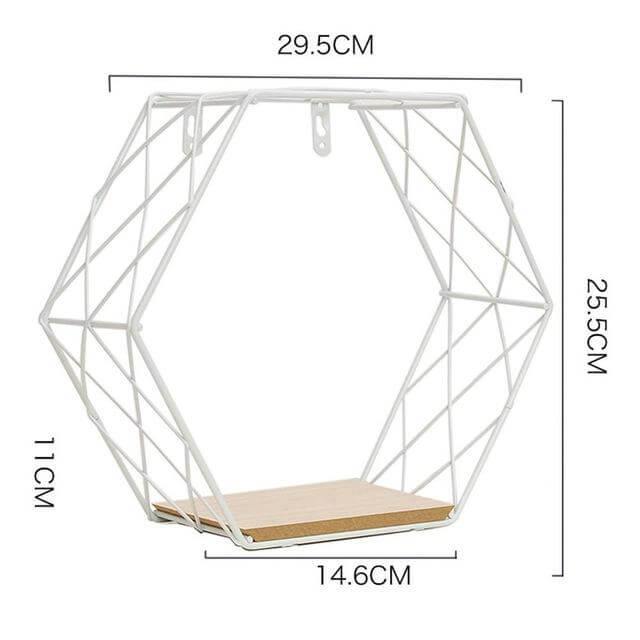 Metal Grid Wall Storage Shelf
