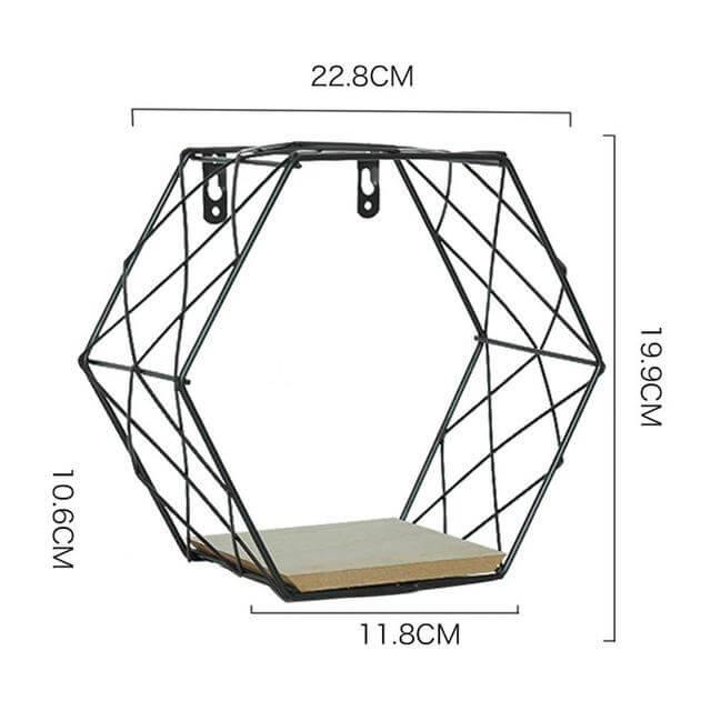 Metal Grid Wall Storage Shelf