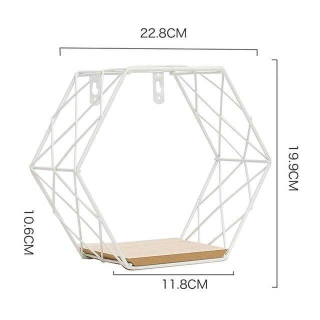 Metal Grid Wall Storage Shelf