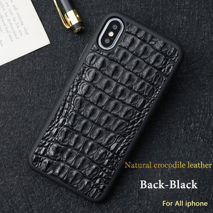 Genuine Leather Crocodile Pattern iPhone Cover - Fesara