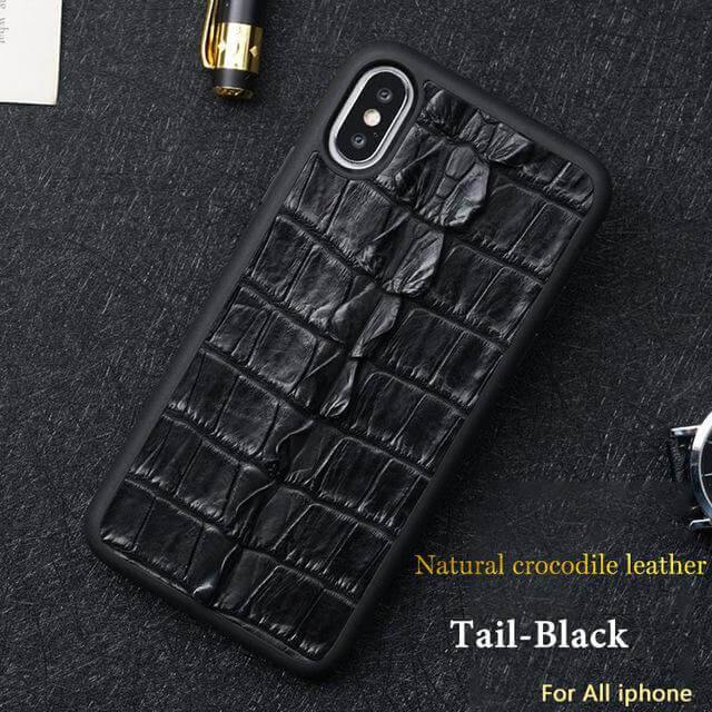 Genuine Leather Crocodile Pattern iPhone Cover