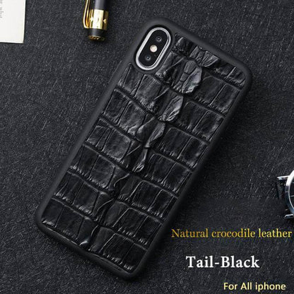 Genuine Leather Crocodile Pattern iPhone Cover
