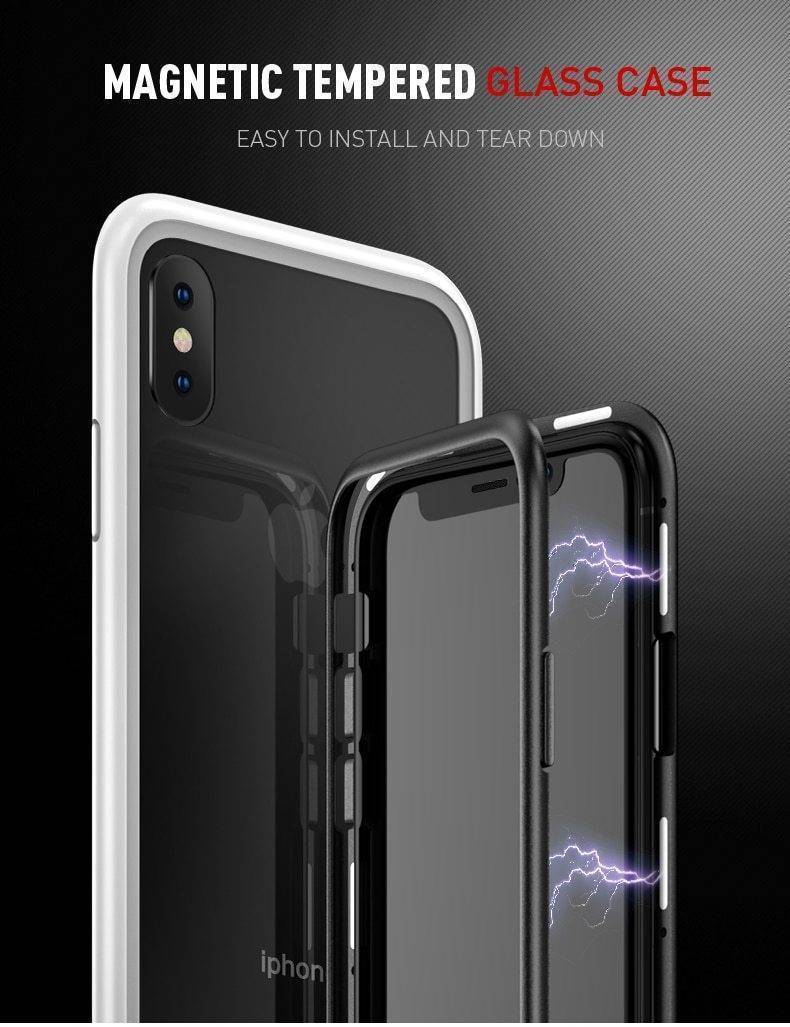 Clear Protective Glass Phone Case for iPhone