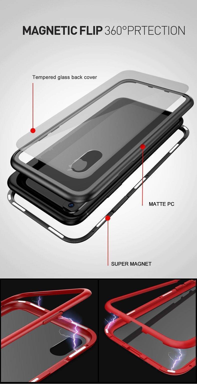 Clear Protective Glass Phone Case for iPhone