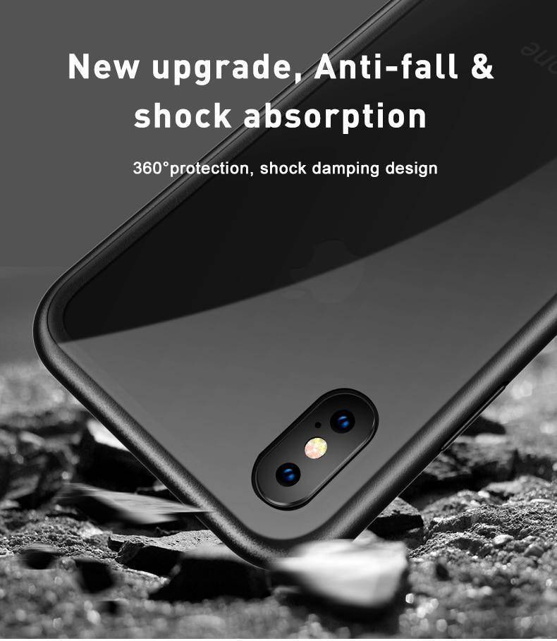 Clear Protective Glass Phone Case for iPhone