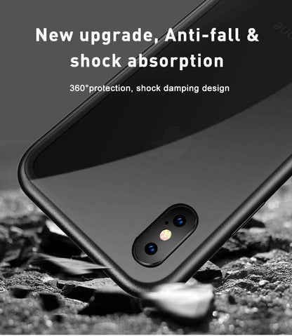 Clear Protective Glass Phone Case for iPhone
