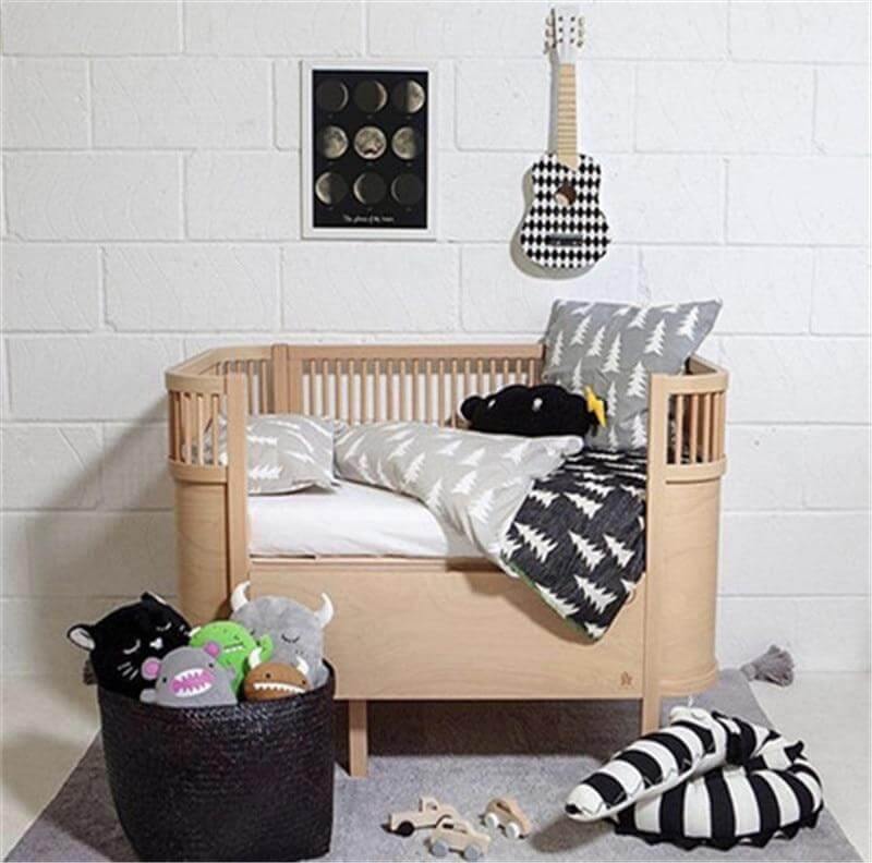 Soft Baby Cotton Crib Pillow with Fun Designs