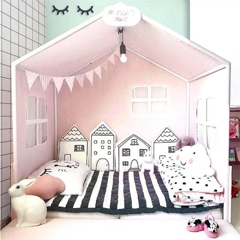 Soft Baby Cotton Crib Pillow with Fun Designs