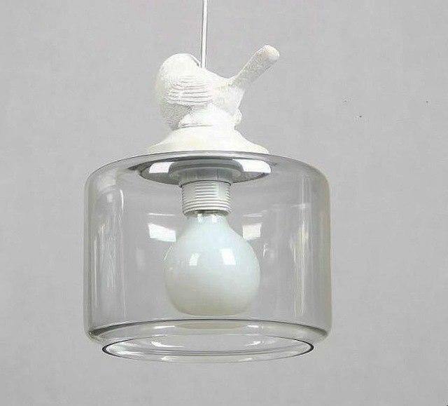 Stunning Glass Bird Pendant Light Fixture