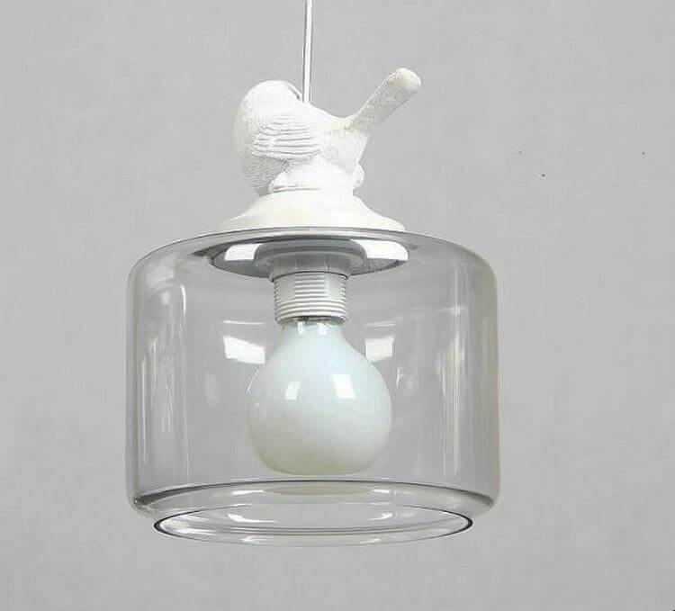 Stunning Glass Bird Pendant Light Fixture
