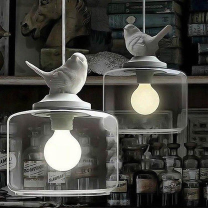 Stunning Glass Bird Pendant Light Fixture - Fesara