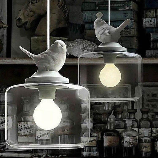 Stunning Glass Bird Pendant Light Fixture - Fesara