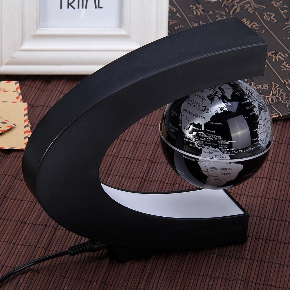 Luxury Floating Globe Lamp with LED Light and US Plug