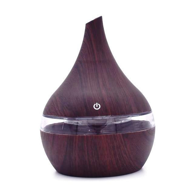 Natural Wood Electric Mist Humidifier Oil Diffuser