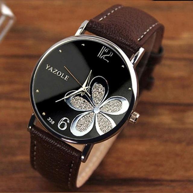 Elegant Floral Swiss Quartz Ladies Watch - Fesara
