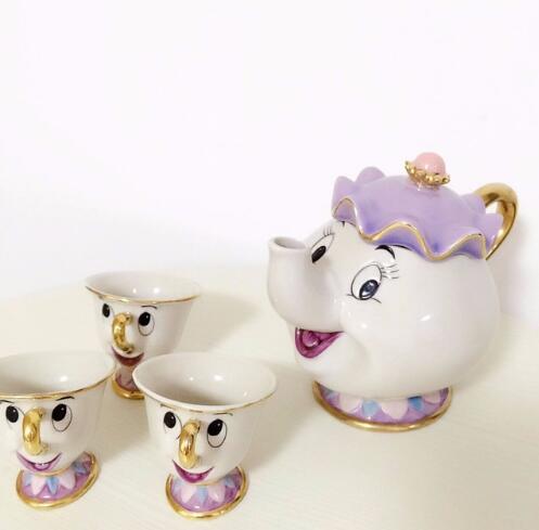 Enchanting Disney Beauty Beast Porcelain Tea Set Mug Cups