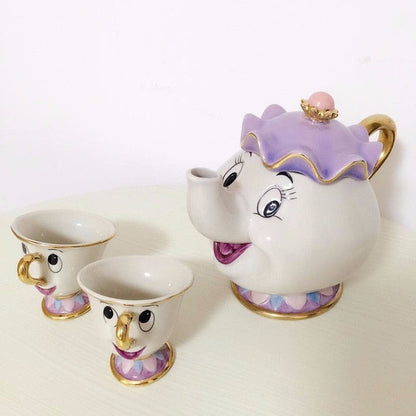 Enchanting Disney Beauty Beast Porcelain Tea Set Mug Cups
