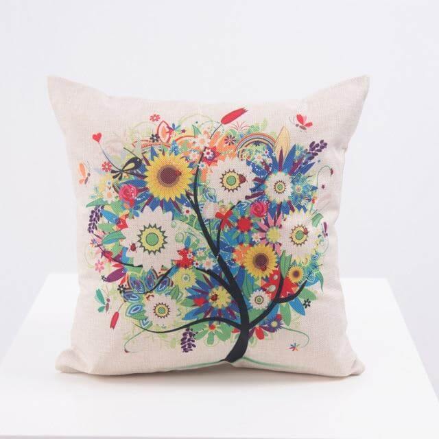 Colorful Tree Pattern Soft Pillow Covers