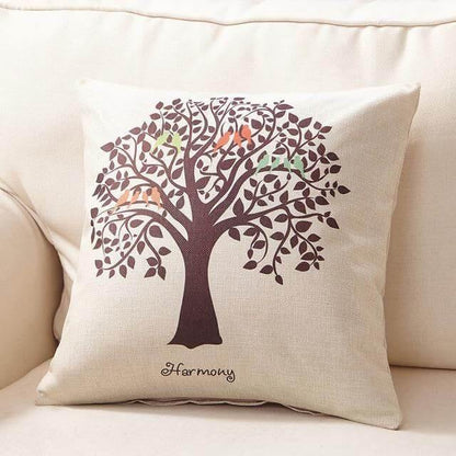 Colorful Tree Pattern Soft Pillow Covers