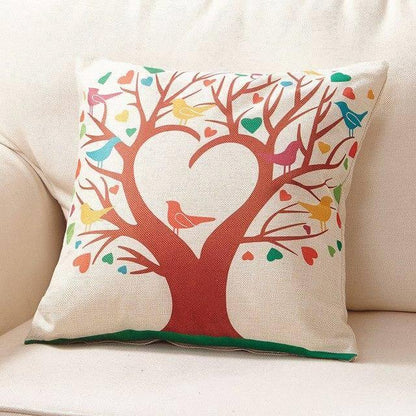 Colorful Tree Pattern Soft Pillow Covers