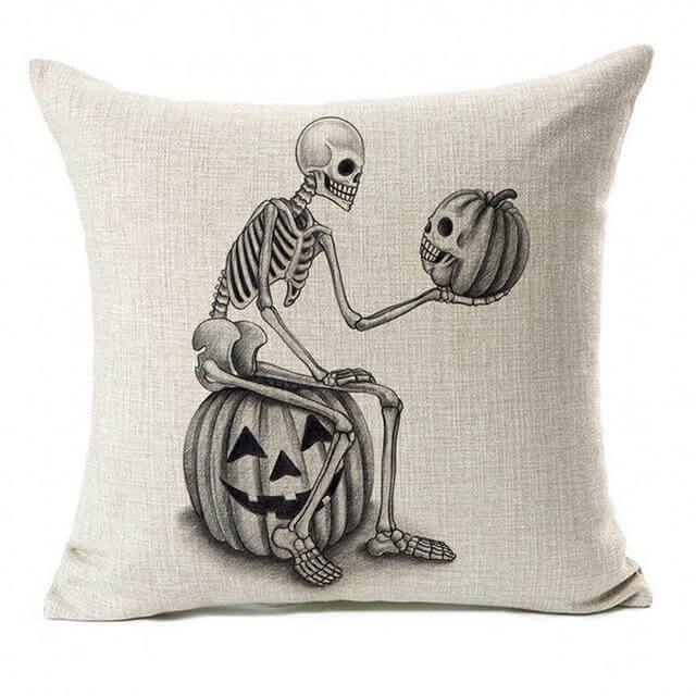 Spooky Skull Halloween Pillow Covers - Fesara