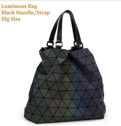 Glowing Geometric Tote Bag for Women