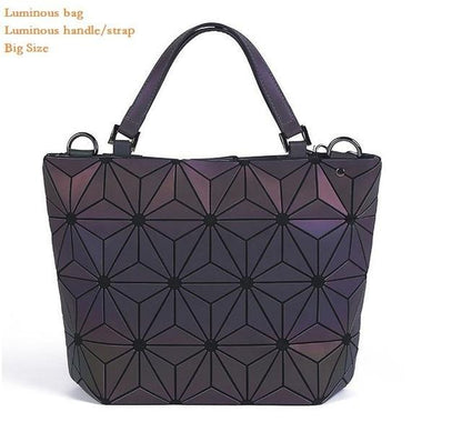 Glowing Geometric Tote Bag for Women