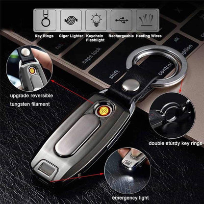 Portable USB Rechargeable Windproof Electric Lighter