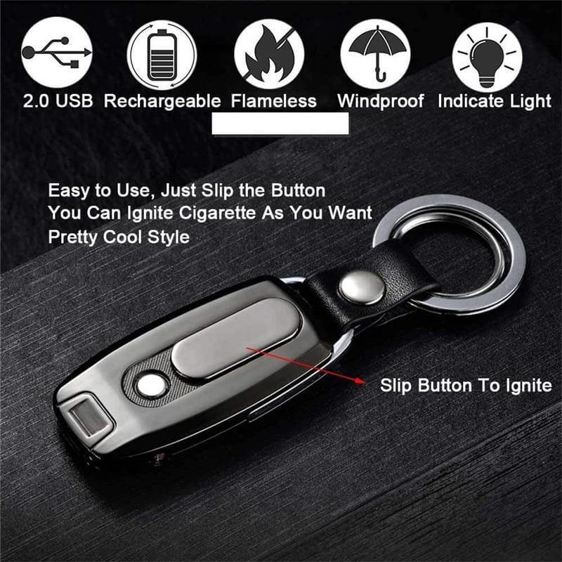 Portable USB Rechargeable Windproof Electric Lighter