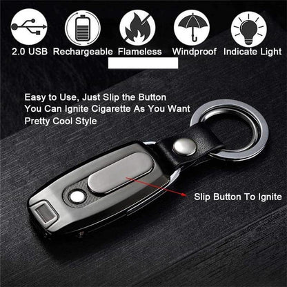 Portable USB Rechargeable Windproof Electric Lighter