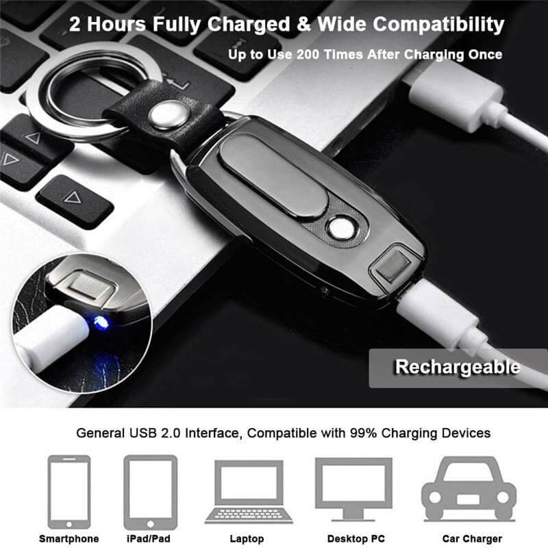 Portable USB Rechargeable Windproof Electric Lighter