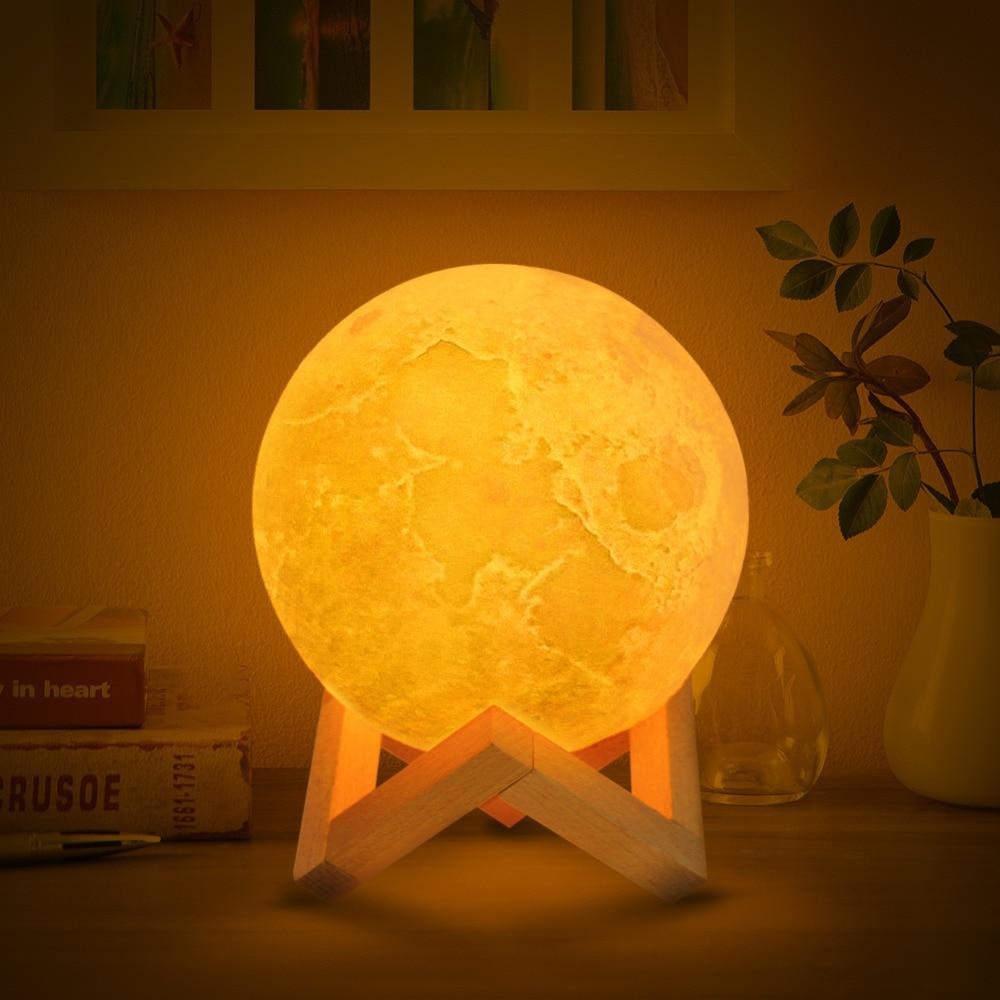 Colorful Battery Operated LED Moon Night Lamp - Fesara
