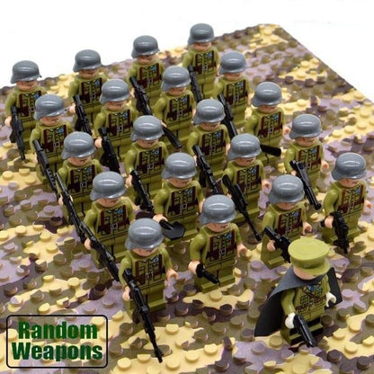 Large 21pc Military Building Brick Toy Set for Kids