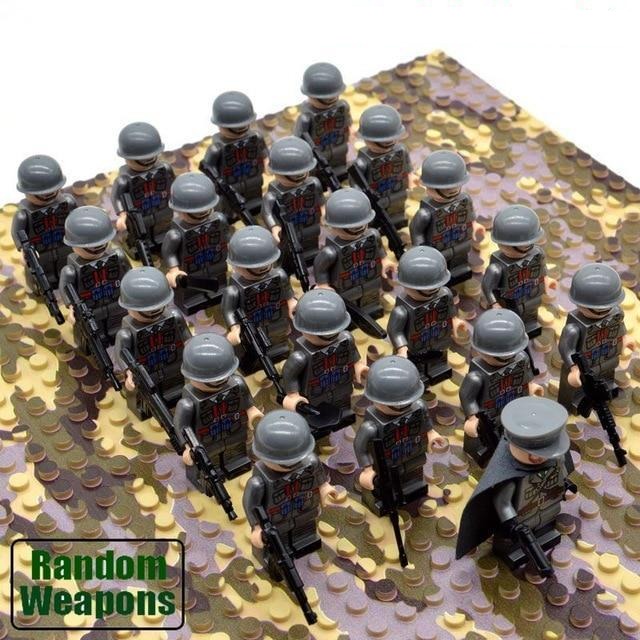 Large 21pc Military Building Brick Toy Set for Kids