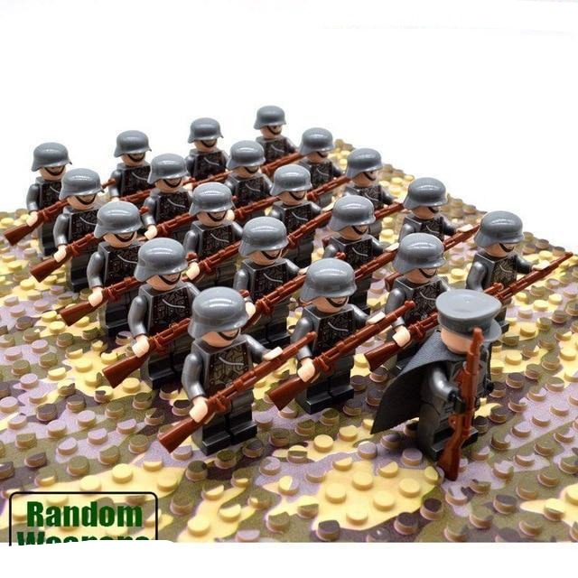 Large 21pc Military Building Brick Toy Set for Kids