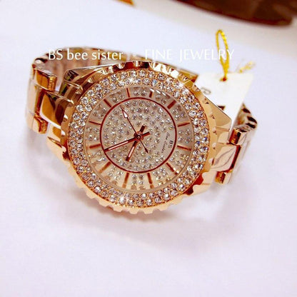 Elegant Diamond Stainless Steel Ladies Watch