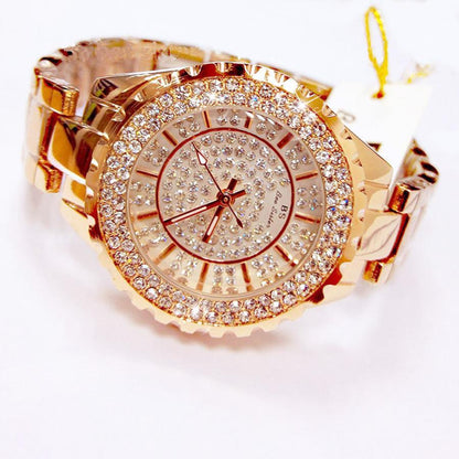 Elegant Diamond Stainless Steel Ladies Watch - Fesara