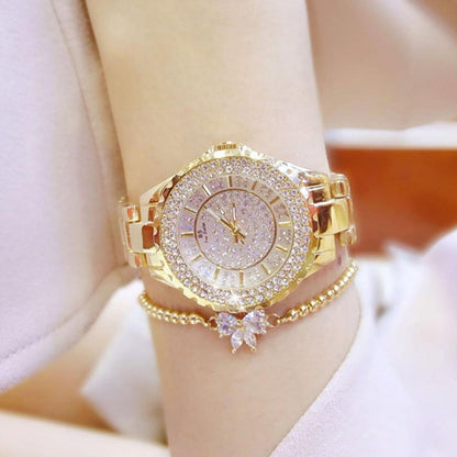 Elegant Diamond Stainless Steel Ladies Watch