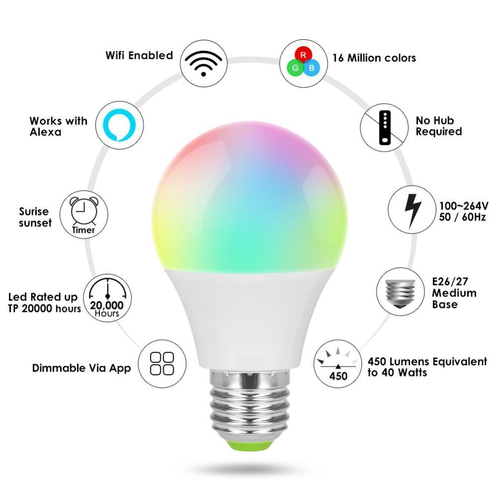 Bright Wi-Fi Smart Light Bulb - Home Automation