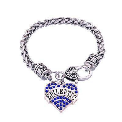 Women's Medical Alert ID Crystal Heart Bracelet - Fesara