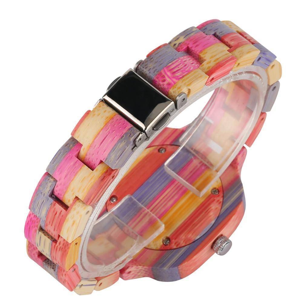 Stylish Bamboo Wood Watch - Leather Strap Wristwatch