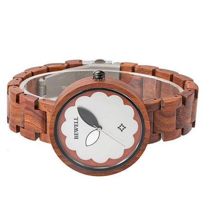Fesara | Elegant Wooden Ladies Watch - Classic Analog Quartz