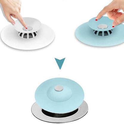 Bathtub Drain Stopper with Hair Catcher Strainer