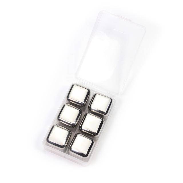 Premium Metal Ice Cubes - Reusable Chillers for Drinks