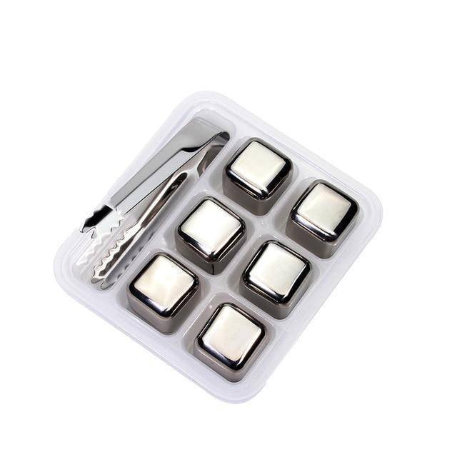 Premium Metal Ice Cubes - Reusable Chillers for Drinks