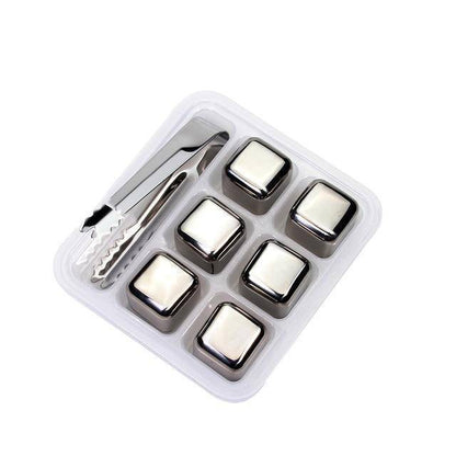 Premium Metal Ice Cubes - Reusable Chillers for Drinks