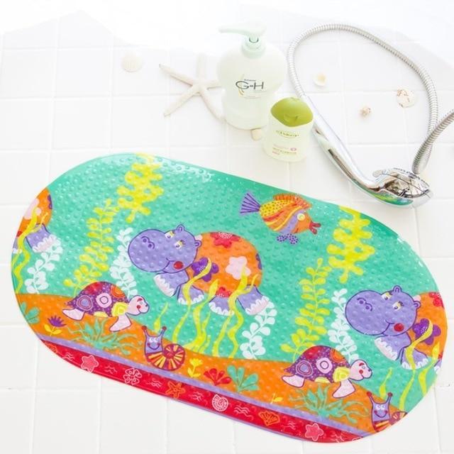 Fun Cartoon Animal Bath Mat Non Slip PVC